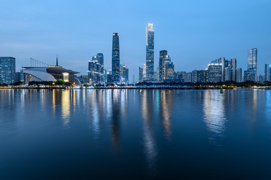 珠江新城地标夜景