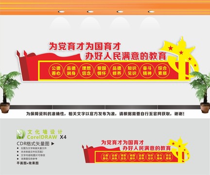為黨育才為國育才文化墻