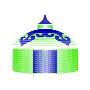 蒙古包矢量插畫