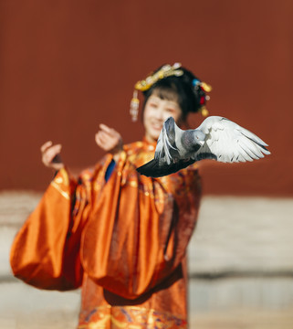 故宫古风汉服女性人像