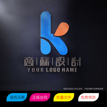 KL字母LK标志LOGO