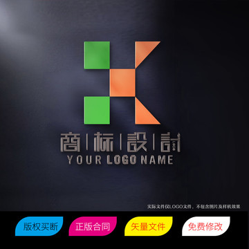 KX字母XK标志LOGO