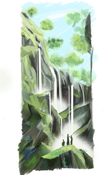山水豎
