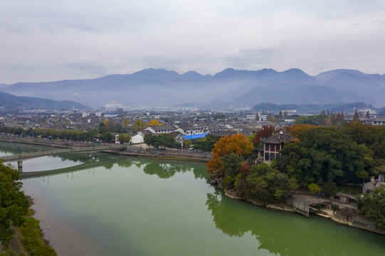 奉航拍宁波化溪口景区