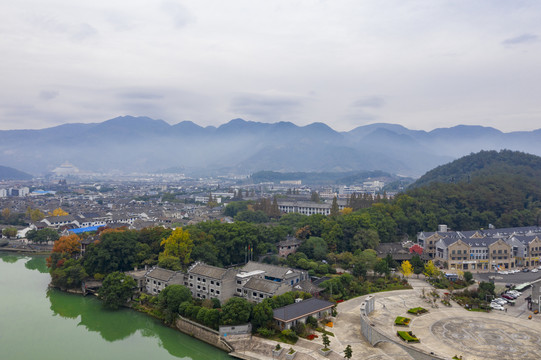 奉航拍宁波化溪口景区