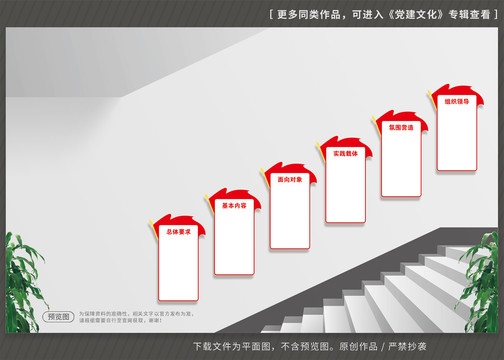 爱国主义教育实施纲要楼梯文化墙