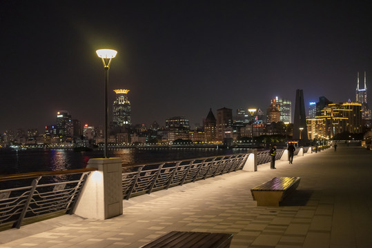 上海浦江外滩夜景