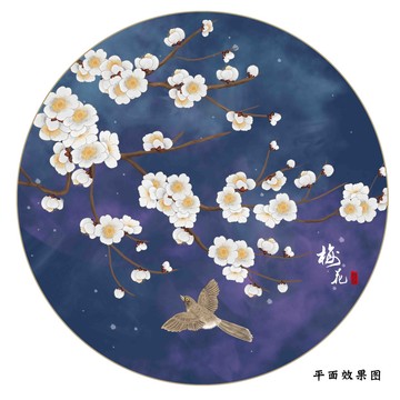 工笔梅花画