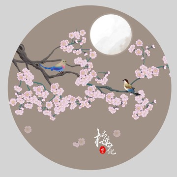 梅花裝飾畫
