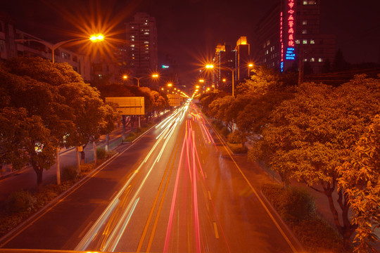 中国福建省厦门市城市风光夜景