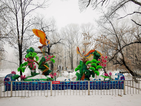 冰天雪地自贡彩灯展