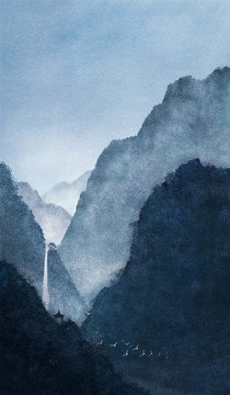 古風(fēng)意境群山
