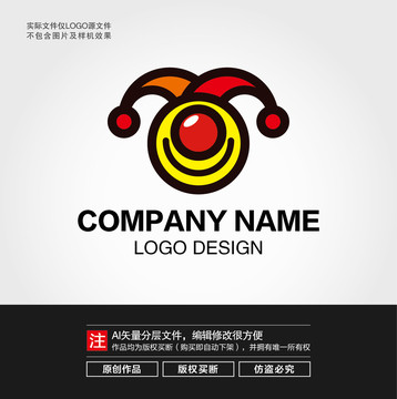 卡通小丑LOGO