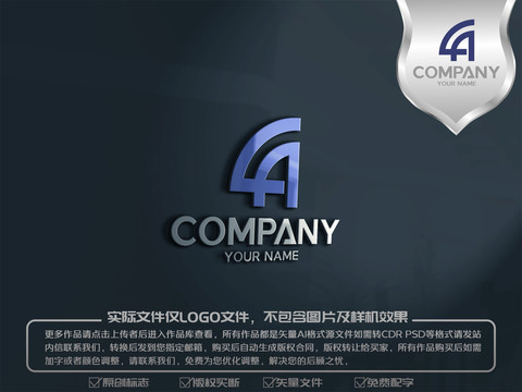 LA英文字母原創(chuàng)logo標(biāo)志