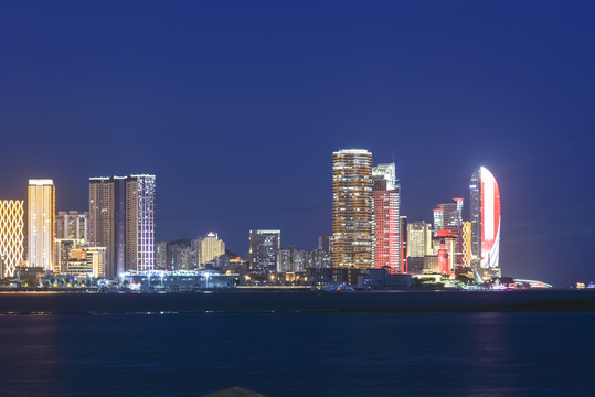 厦门海上城市夜景