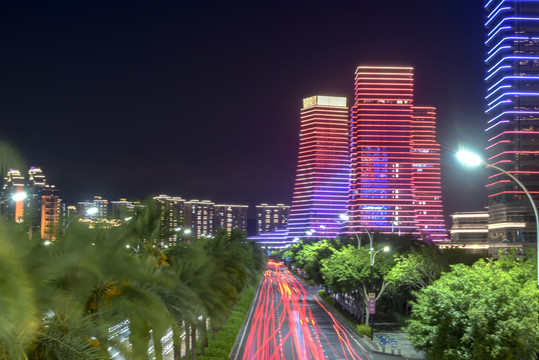 厦门海沧大道夜景