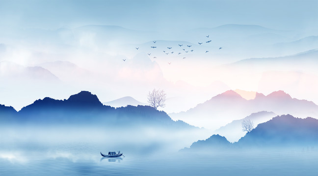 新中式山水畫