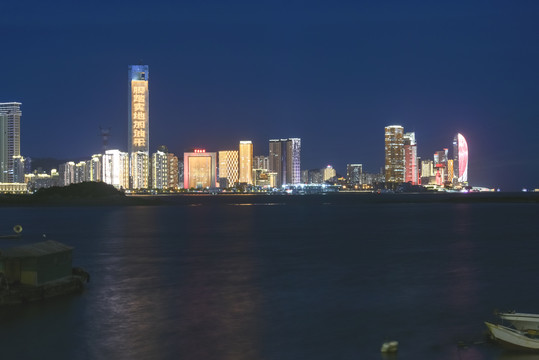 厦门海上城市夜景