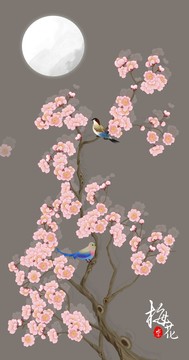 工筆梅花