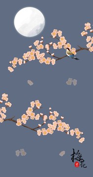 現(xiàn)代梅花裝飾畫