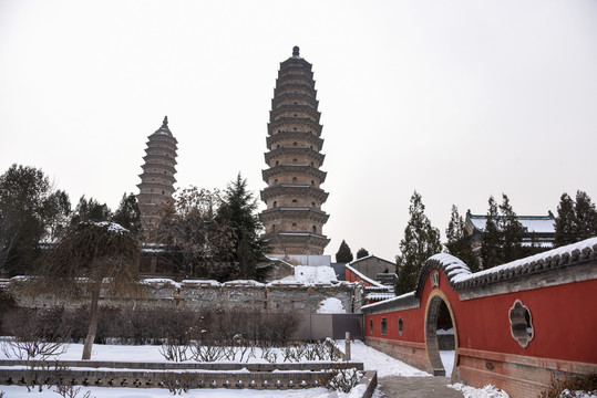 太原永祚双塔寺古建筑