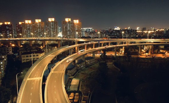 上海杨浦大桥夜景