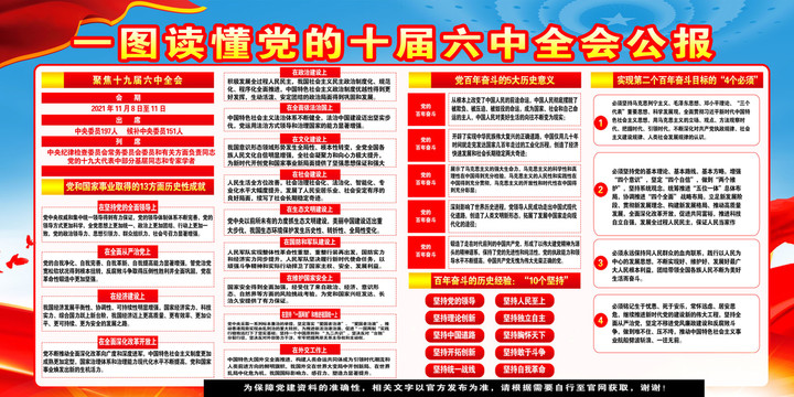 十九大六中全會公報