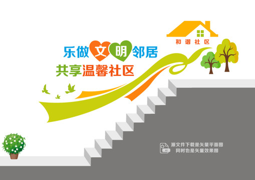 文明社區(qū)樓道宣傳欄