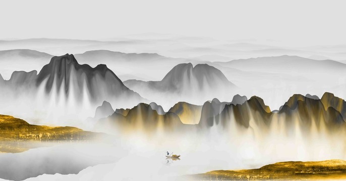 抽象水墨畫
