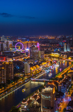 海河沿岸夜景风光