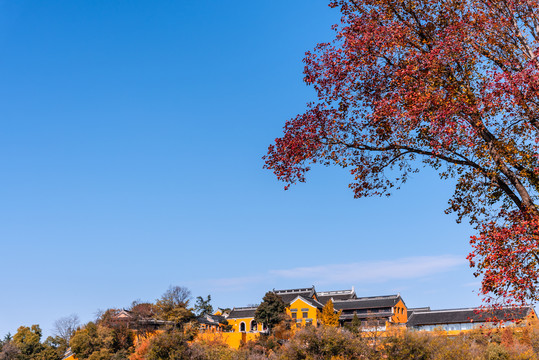 中国扬州观音山禅寺和栖灵塔