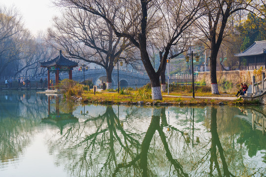 范公亭公园冬天风景
