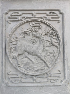 中式石材动物石刻