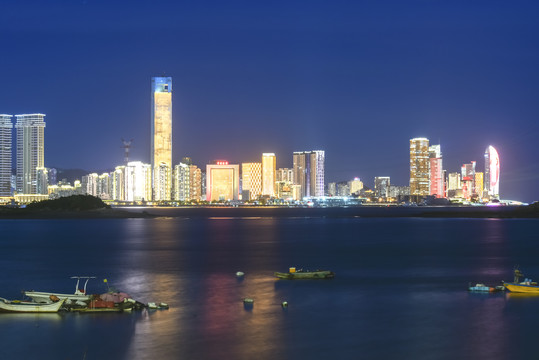 厦门海上城市夜景