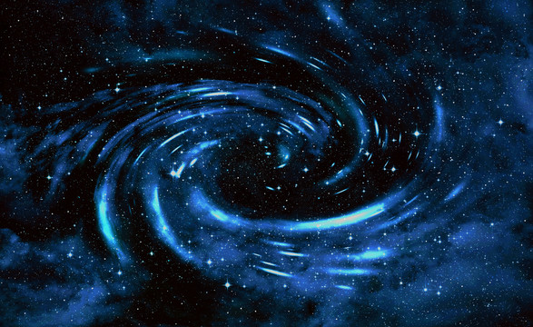 藍(lán)色漩渦星空