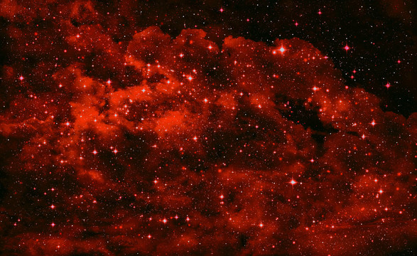 紅色閃耀星空