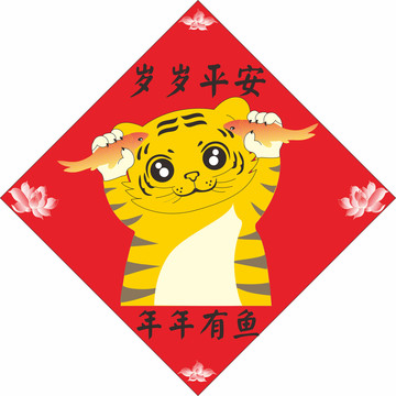 虎年貼紙歲歲平安
