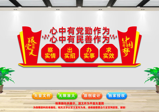 心中有黨勤作為文化墻