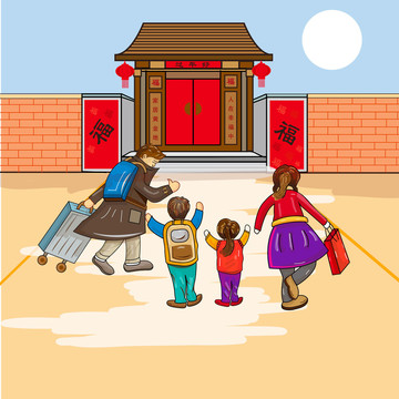 春節(jié)插畫