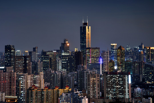 广州天河北城市风光夜景