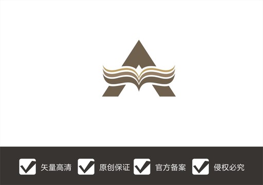 字母A翅膀logo