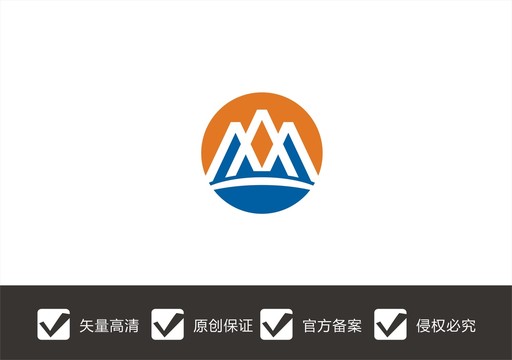 字母M大山logo