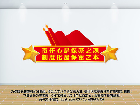 保密形象墻