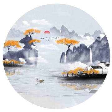 抽象水墨畫