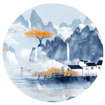 禪意水墨山水