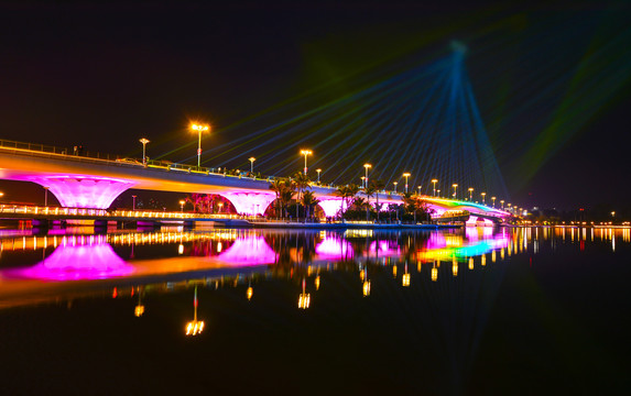 中国海南海花岛夜景