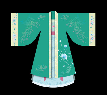 汉服设计矢量刺绣花纹