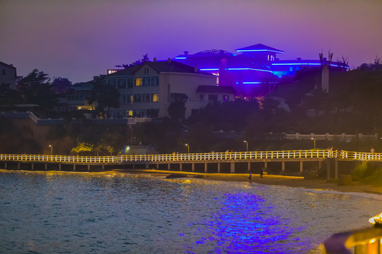 青岛海滨夜景