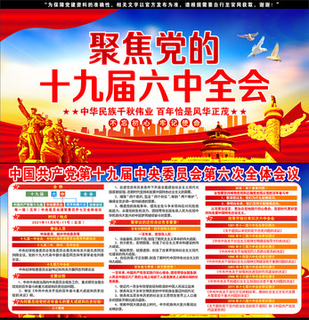 十九屆六中全會(huì)展板