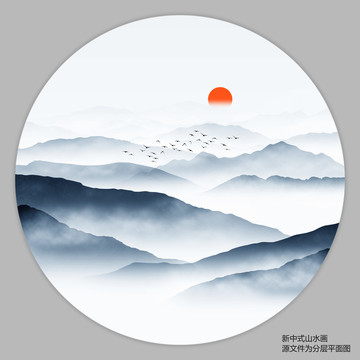 禅意山水画